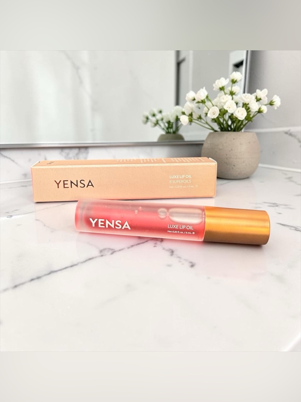 👄YENSA👄Luxe Lip Oil in Pink Shine/NIB
